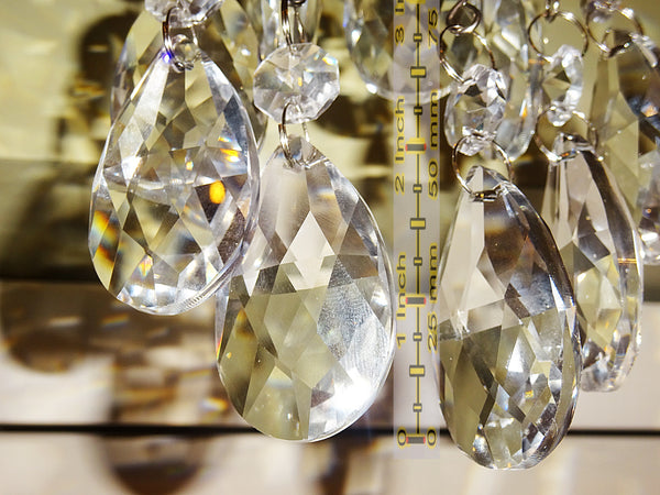 Clear Cut Glass Oval 50 mm / 2 inch Chandelier Crystals Drops Almond Beads Droplets Prisms Transparent 6