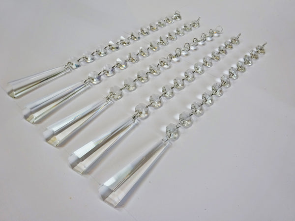 1 Chain Strand Clear Glass Icicles 11.75 inch Chandelier Drops Crystals Beads Garland 2