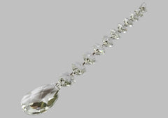 1 Chain Strand Clear Oval 10.8" Chandelier Droplets UK Crystals Beads Garland Hanging Pendant