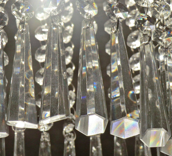 Clear Cut Glass Icicles 72 mm 3" Chandelier Crystals Drops Beads Droplets Transparent 5