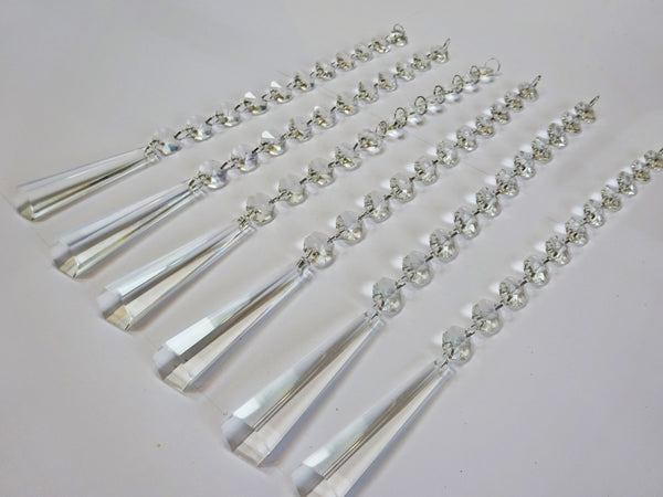 1 Chain Strand Clear Glass Icicles 11.75 inch Chandelier Drops Crystals Beads Garland 4