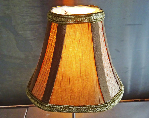 Square Gold Clip On Bulb Candle Lampshade 6' Diameter Chandelier Shade Regal Classic 4