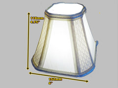 Square Cream Clip On Candle Lampshade 6' Di for Chandelier or Light Fitting or wall Lamp Shade Regal