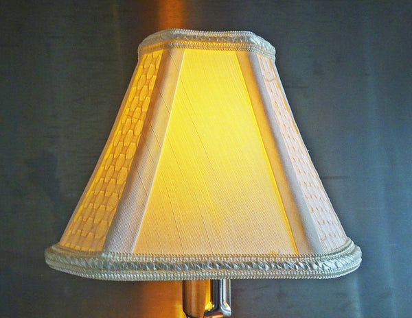 Square Cream Clip On Candle Lampshade 6' Diameter Chandelier Shade Regal Classic 3