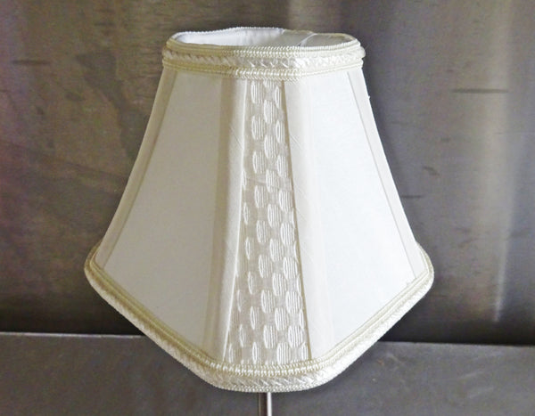 Square Cream Clip On Candle Lampshade 6' Diameter Chandelier Shade Regal Classic 6