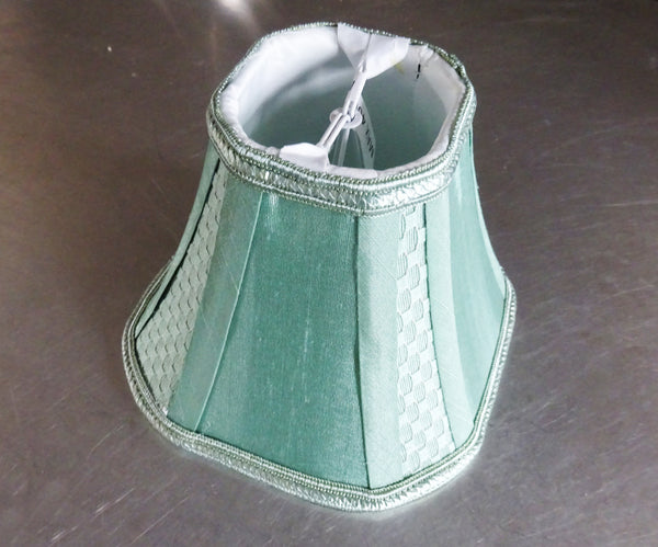 Square Sage Green Clip On Candle Lampshade 6' Diameter Chandelier Shade Regal Classic 5