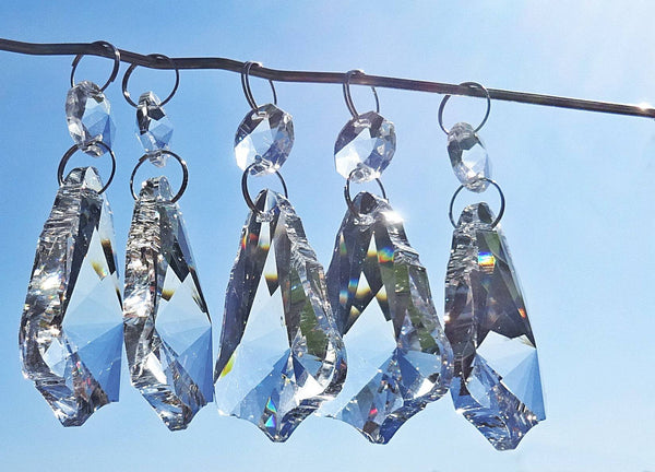 Clear Cut Glass Bell 2 inch Chandelier Crystals Drops Double Facet Transparent Droplets Prisms 2