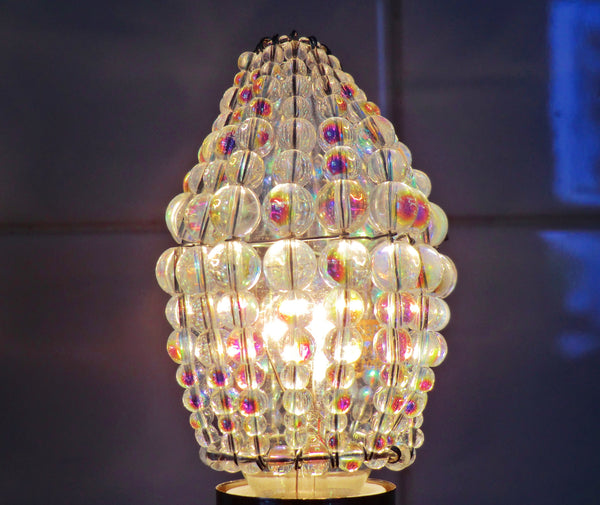Chandelier Bead Candle Size Light Bulb Aurora Borealis AB Glass Cover Sleeve Lampshade Alternative Beaded 6