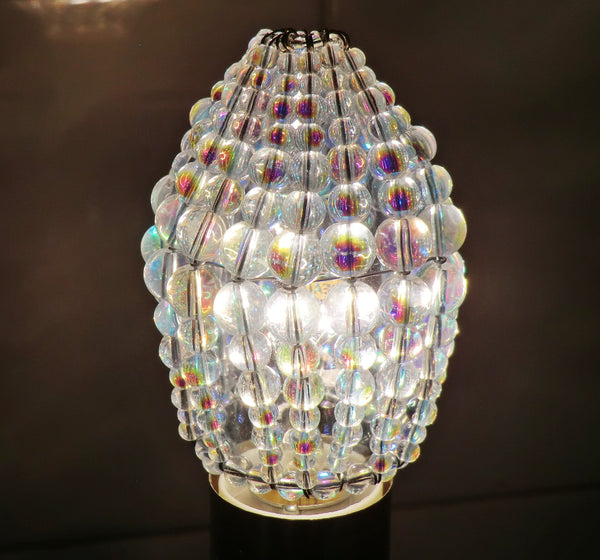 Chandelier Bead Candle Size Light Bulb Aurora Borealis AB Glass Cover Sleeve Lampshade Alternative Beaded 5
