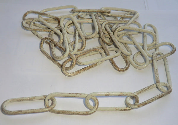 Metal Chandelier or Pendant Light Chain 0.97m 4cm Links Cream Gold 6