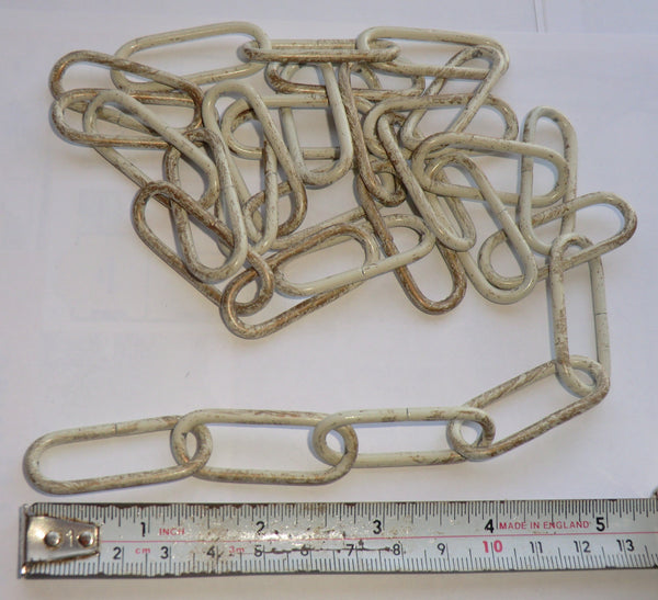Metal Chandelier or Pendant Light Chain 0.97m 4cm Links Cream Gold 3