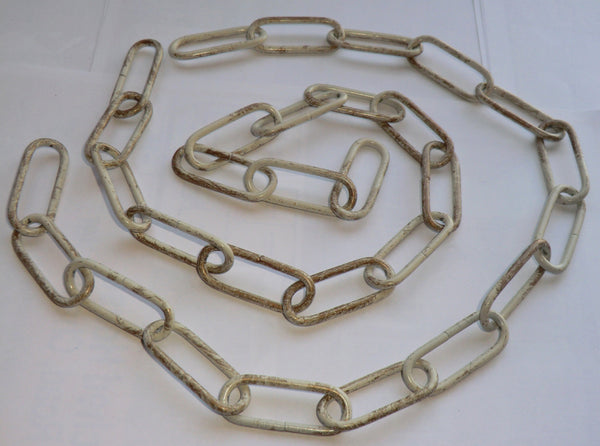 Metal Chandelier or Pendant Light Chain 0.97m 4cm Links Cream Gold 7