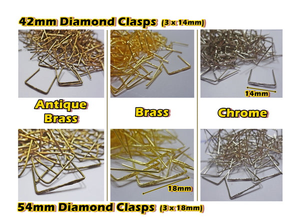 250 x 42mm 1.8 inch Etched Antique Brass Chandelier Clasps Links for Glass Droplets Crystals Beads Drops 5