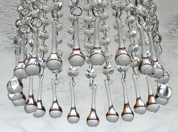 Clear Glass Teardrop Orbs 53 mm / 2 inch Chandelier Crystals Droplets Beads Drops Pendant Droplets Transparent 7