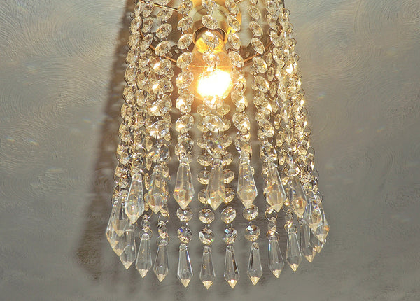 1 Chain Strand Clear Glass Torpedo 10 inch Chandelier Drops Crystals Beads Garland 11