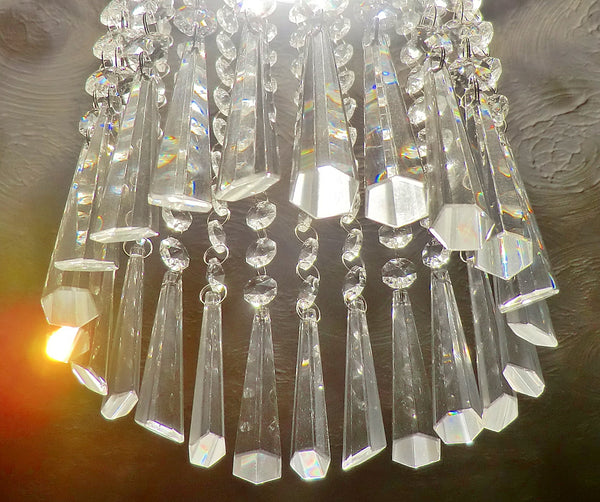 Clear Cut Glass Icicles 72 mm / 3 inch Chandelier Crystals Drops Beads Droplets Prisms Transparent Pendants 7