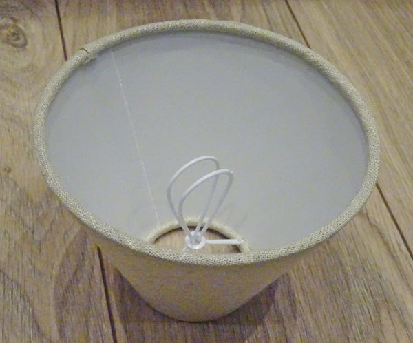 Calico Hessian Linen Clip On Candle Lampshade 5.5" Chandelier Pendant Light Shade 4