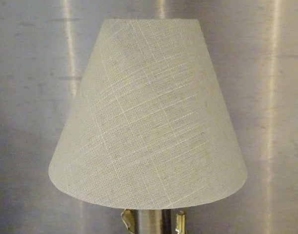 Calico Hessian Linen Clip On Candle Lampshade 5.5" Chandelier Pendant Light Shade 5