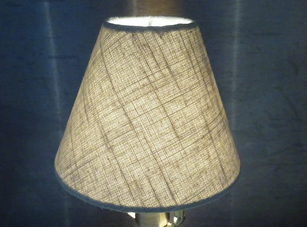 Calico Hessian Linen Clip On Candle Lampshade 5.5" Chandelier Pendant Light Shade 7
