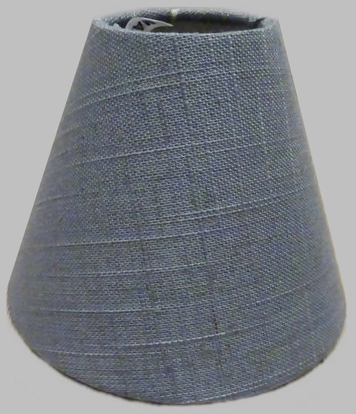 Grey Hessian Linen Clip On Candle Lampshade 5.5" Chandelier Pendant Light Shade 4