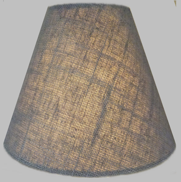 Grey Hessian Linen Clip On Candle Lampshade 5.5" Chandelier Pendant Light Shade 1