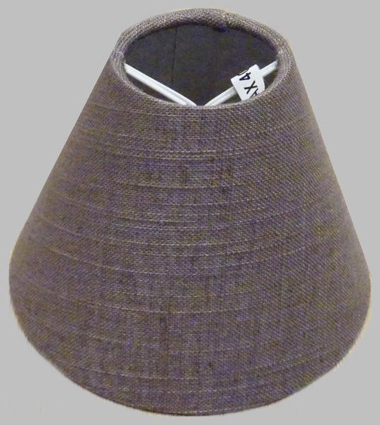 Moccha Hessian Linen Clip On Candle Lampshade 5.5" Chandelier Pendant Light Shade 3