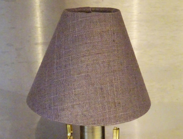 Moccha Hessian Linen Clip On Candle Lampshade 5.5" Chandelier Pendant Light Shade 5