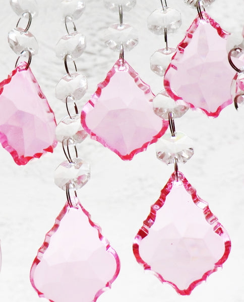 25 Chandelier Drops Light Pastel Colours Crystals Beads Cut Glass Pendant Droplets Lamp Parts 10