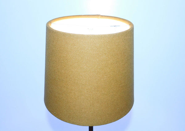 Mustard Gold Hessian Linen Clip On Candle Drum Lampshade 6" Chandelier Pendant Shade 5