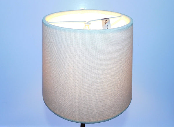Off White Hessian Linen Clip On Candle Drum Lampshade 6" Chandelier Pendant Shade 4