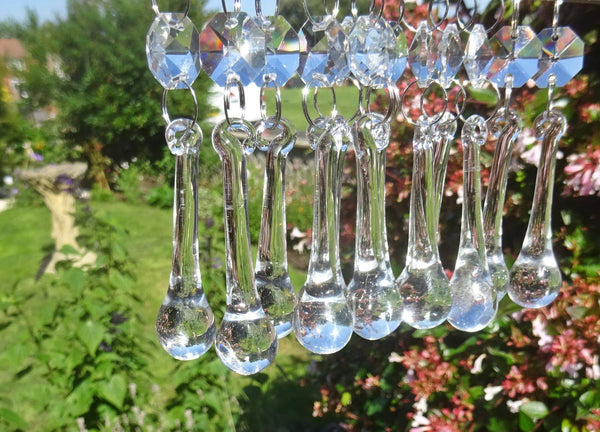 12 Clear Orbs 53mm 2" Chandelier Crystals Droplets Beads Drops Garden Sun Catcher Decorations 5