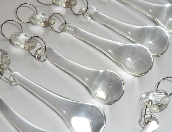12 Clear Orbs 53mm 2" Chandelier Crystals Droplets Beads Drops Garden Sun Catcher Decorations 8