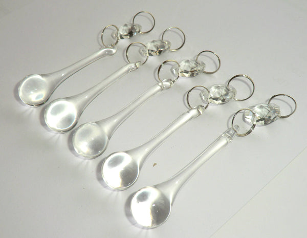 1 Clear Glass Orbs 53 mm 2" Chandelier Crystals Droplets Beads Drops Transparent Light Parts - Seear Lights