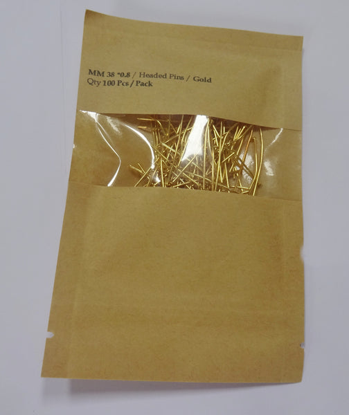 00 x 38mm 1.5 inch Headed Pins in Brass Gold for Chandelier Links for Glass Droplets Crystals Beads Drops 2