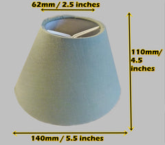 Sage Green Clip On Candle Lampshade 5.5" for Chandelier or Light Fitting or Wall Lamp Shade Retro