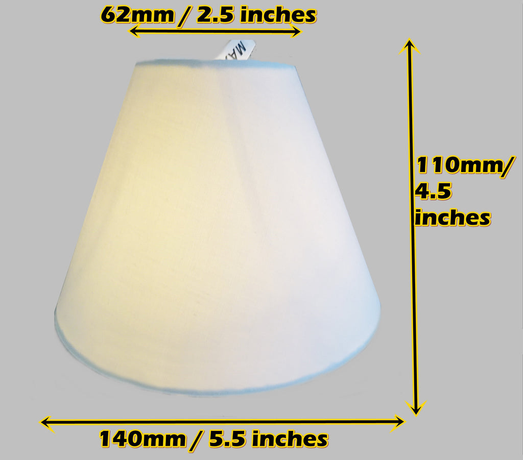 White Clip On Candle Lampshade 5.5" Chandelier Pendant Light Shade Retro Contemporary 2