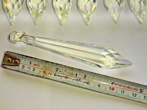 5 Clear XXL Icicle Chandelier Crystals Glass Drops Spires Beads Pendants 8