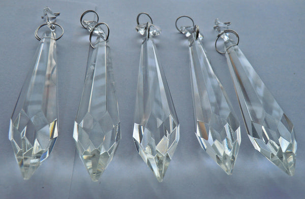 5 Clear XXL Icicle Chandelier Crystals Glass Drops Spires Beads Pendants 3