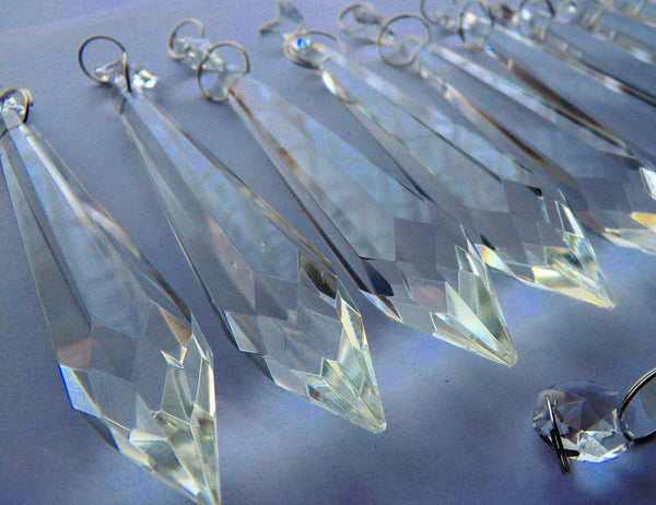 5 Clear XXL Icicle Chandelier Crystals Glass Drops Spires Beads Pendants 5