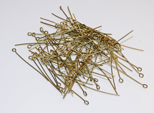 100 x 38 mm 1.5" Hoop Pins Antique Brass Bronze Chandelier Links Glass Droplets Crystals Beads Drops 1