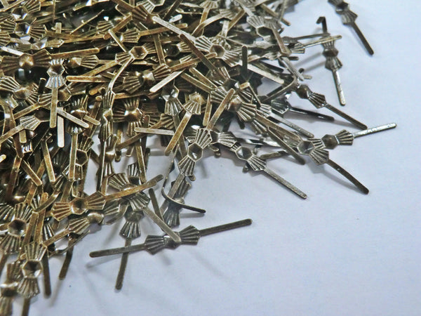 300 Antique Brass Metal Chandelier Clasps Links for Droplets Beads Crystals Drops 3