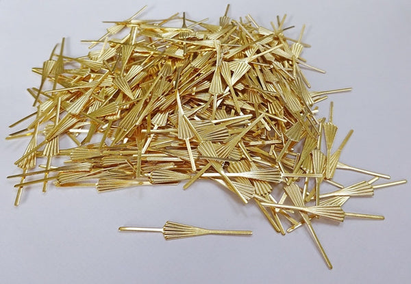 300 Brass Gold Metal Chandelier Fan Arrow Clasps Links for Droplets Beads Crystals Drops 3