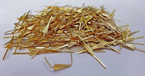 300 Brass Gold Metal Chandelier Fan Arrow Clasps Links for Droplets Beads Crystals Drops 5