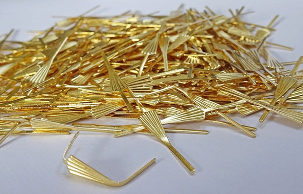 300 Brass Gold Metal Chandelier Fan Arrow Clasps Links for Droplets Beads Crystals Drops 1