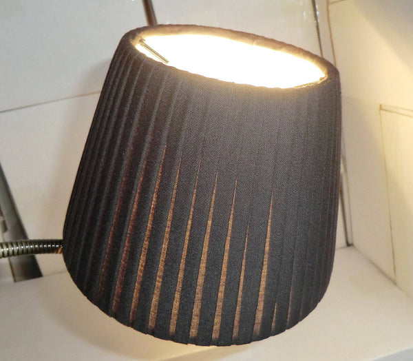 Black Clip On Candle Pleated Lampshade 6' Diameter Chandelier Shade Classic 2
