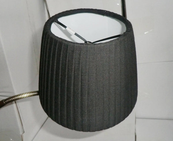 Black Clip On Candle Pleated Lampshade 6' Diameter Chandelier Shade Classic 3