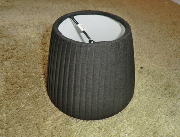 Black Clip On Candle Pleated Lampshade 6' Diameter Chandelier Shade Classic 4