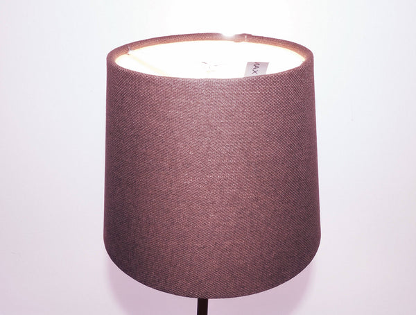 Brown Grey Hessian Linen Clip On Candle Drum Lampshade 6" Chandelier Pendant Shade 4