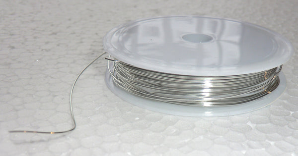 6 Metre Reel Chrome Silver Chandelier Wire Links for Droplets Crystals Drops 1