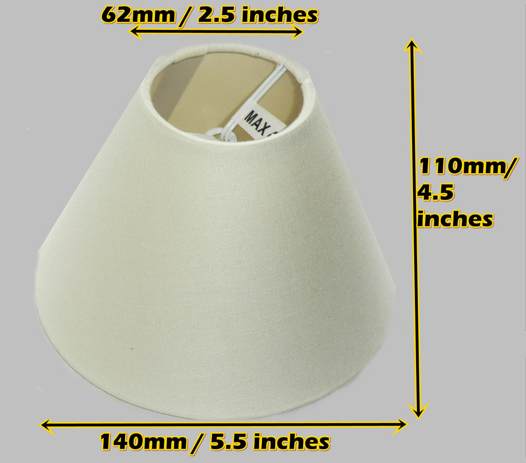 Cream Clip On Candle Lampshade 5.5" Chandelier Pendant Light Shade Retro Chic 3